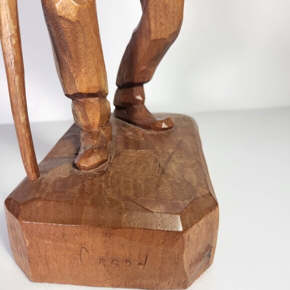 Folk Art Quebec Wood Carving P.E Caron Monumental Basswood Vintage 1960s-70s - Picture 6 of 13